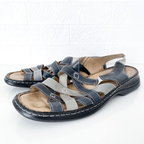 Josef Seibel Womens Airped The European Comfort Shoes Sandals Blue Gray Size 41 - Picture 2 of 6